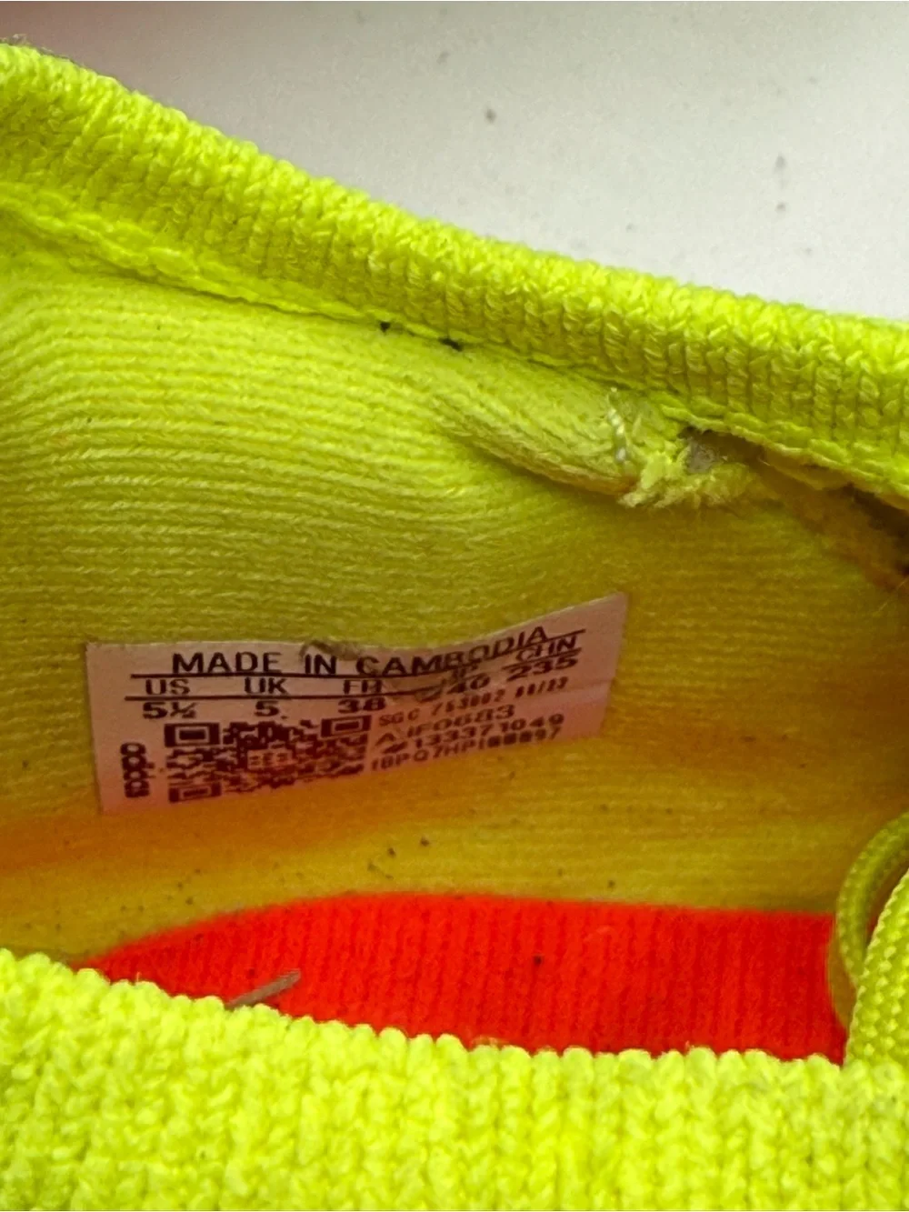 adidas Kids Neon Yellow Soccer Sneakers with Black Stripes